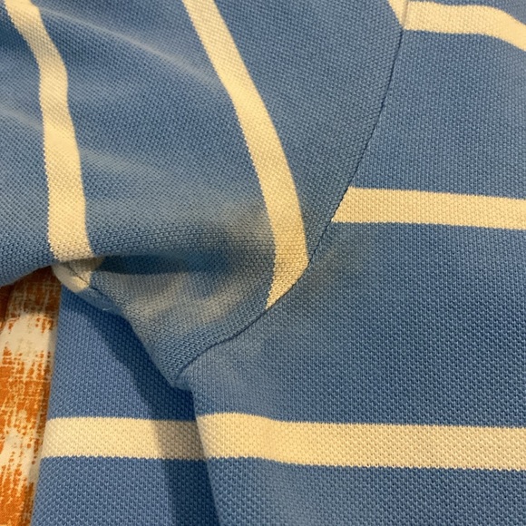 Polo Ralph Lauren Men's M Blue Striped Cotton Polo Shirt - Picture 11 of 11